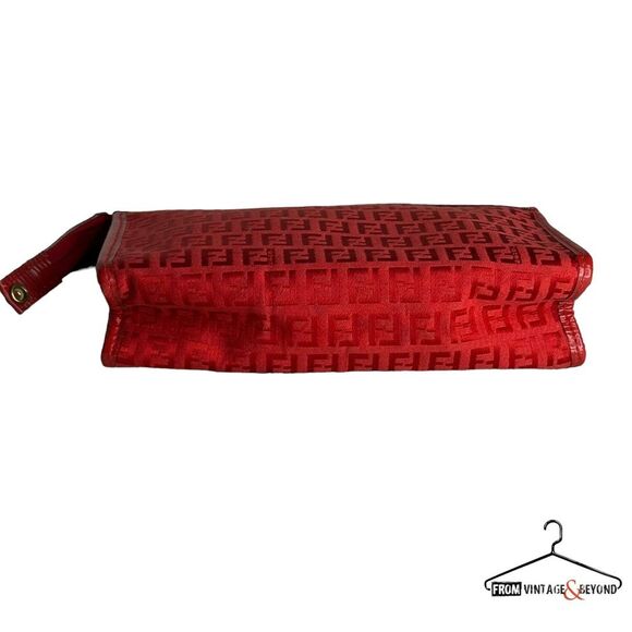 Vintage Fendi Clutch Monogram Canvas Leather - Picture 7 of 10